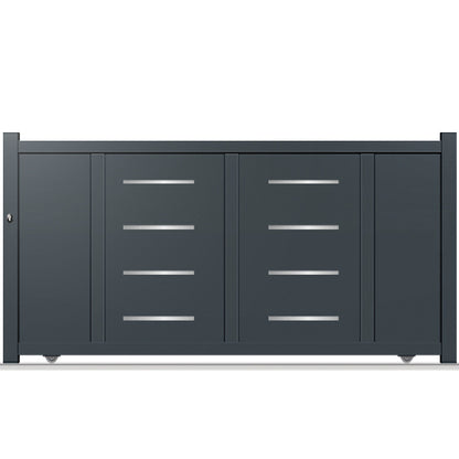 Portail aluminium coulissant semi-modern - Perseus