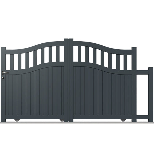Portail aluminium coulissant semi-modern - Pictor
