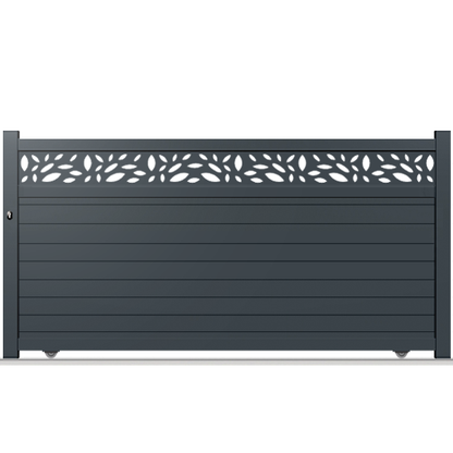 Portail aluminium coulissant semi-modern - Pisces