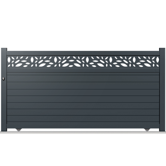 Portail aluminium coulissant semi-modern - Pisces