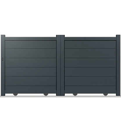 Portail aluminium coulissant semi-modern - Scorpius