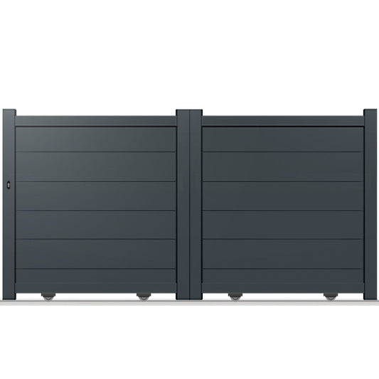 Portail aluminium coulissant semi-modern - Scorpius