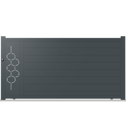 Portail aluminium coulissant semi-modern - Taurus
