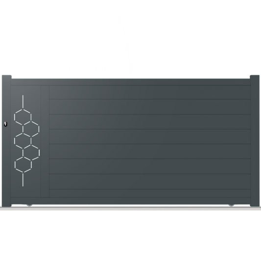Portail aluminium coulissant semi-modern - Taurus