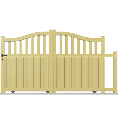 Portail aluminium coulissant semi-modern - Vela