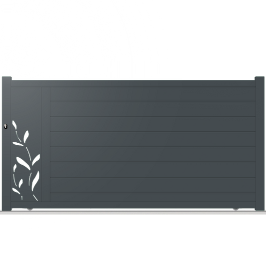 Portail aluminium coulissant semi-modern - Virgo