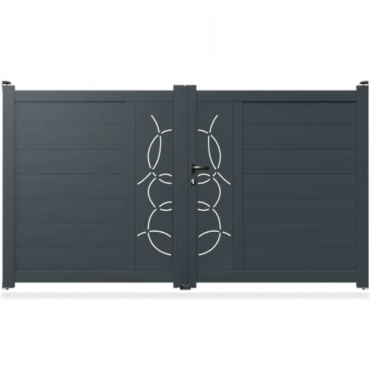 Portail aluminium droit - Gemma