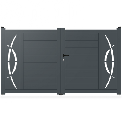 Portail aluminium droit - Heze