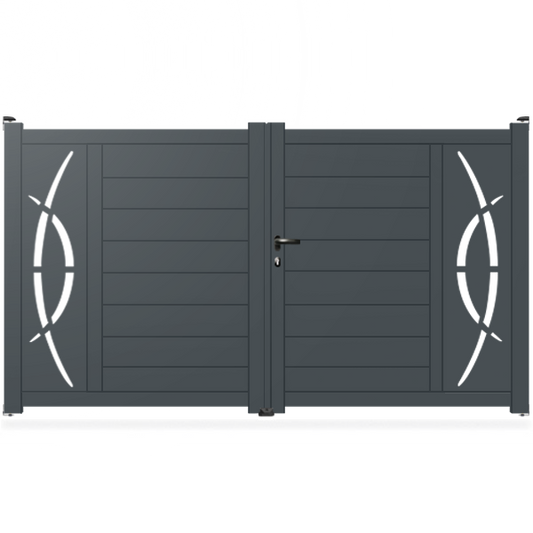 Portail aluminium droit - Heze