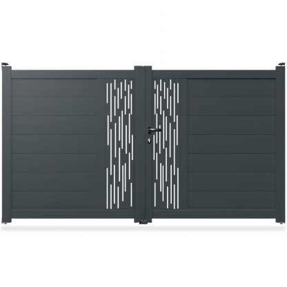 Portail aluminium droit - Hoedus