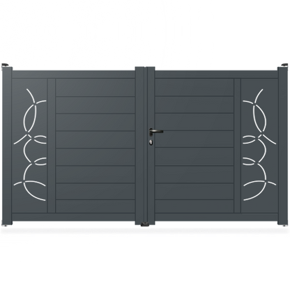Portail aluminium droit - Isida