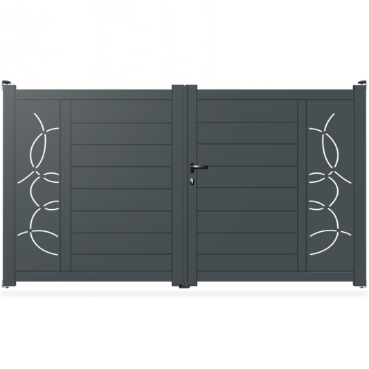 Portail aluminium droit - Isida
