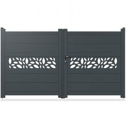 Portail aluminium droit - Kaffa