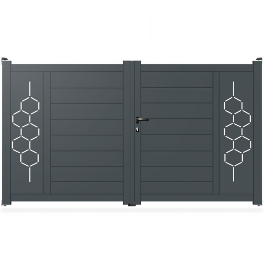 Portail aluminium droit - Kara