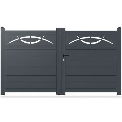 Portail aluminium droit - Media