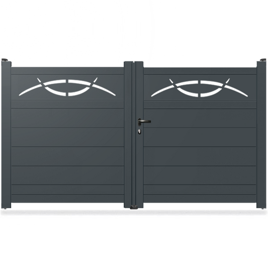 Portail aluminium droit - Media