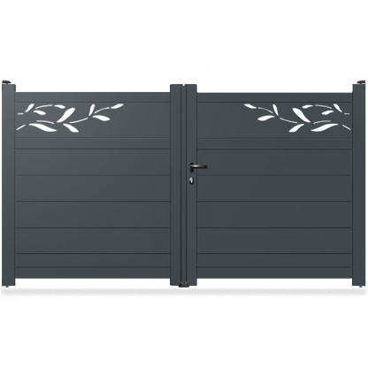 Portail aluminium droit - Mérope