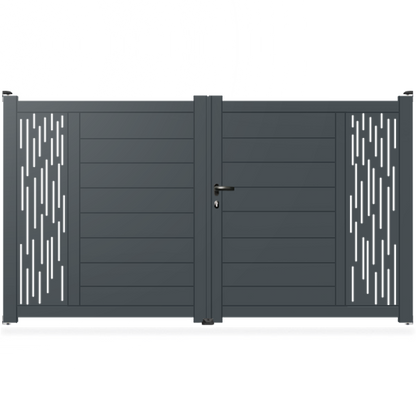 Portail aluminium droit - Juza