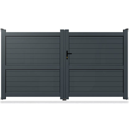 Portail aluminium droit plein - Kosmas