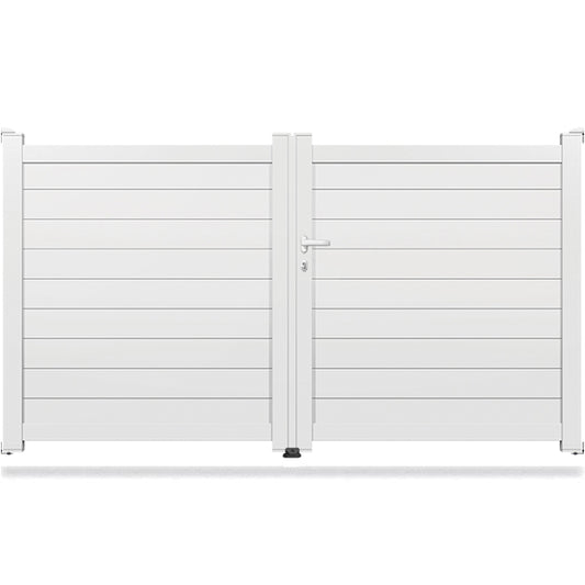 Portail aluminium droit plein - Polis