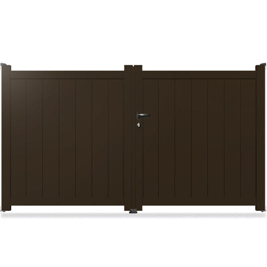 Portail aluminium droit plein - Syrma