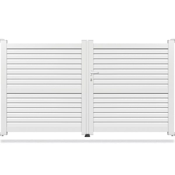 Portail aluminium droit plein - Tureis