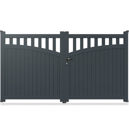 Portail aluminium droit semi-ajouré - Sarin
