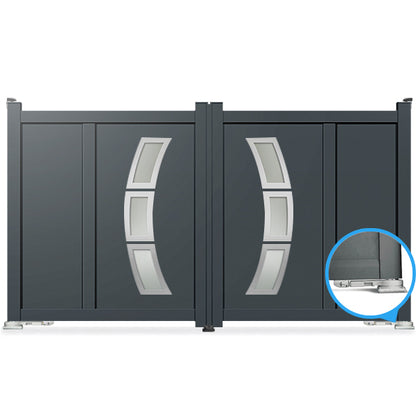 Portail aluminium motorisation intégrée - Caïus