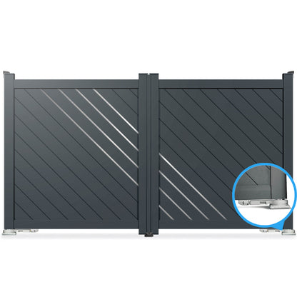 Portail aluminium motorisation intégrée - Dana