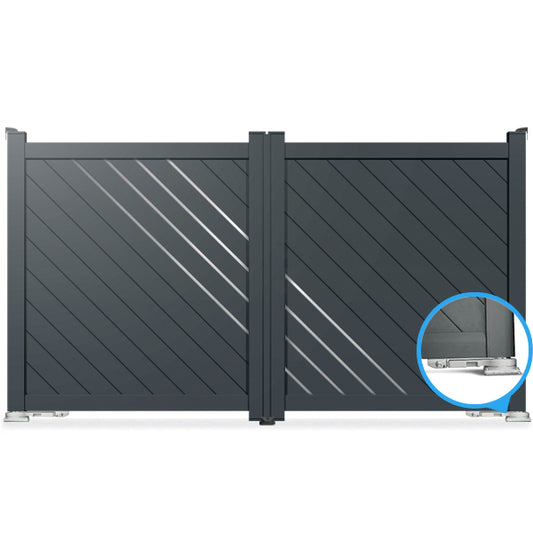 Portail aluminium motorisation intégrée - Dana