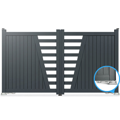 Portail aluminium motorisation intégrée - Regor