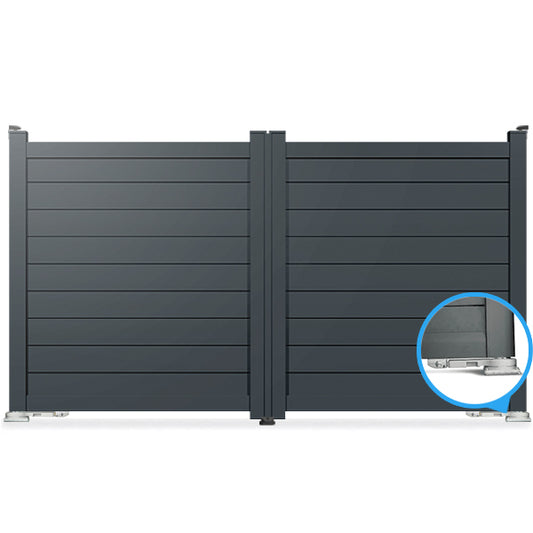 Portail aluminium motorisation intégrée - Rigel