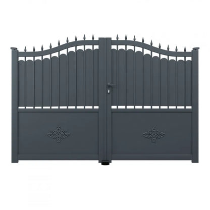 Portail battant plein en aluminium - Veki