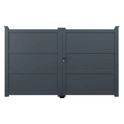 Portail coulissant plein en aluminium - Nemo