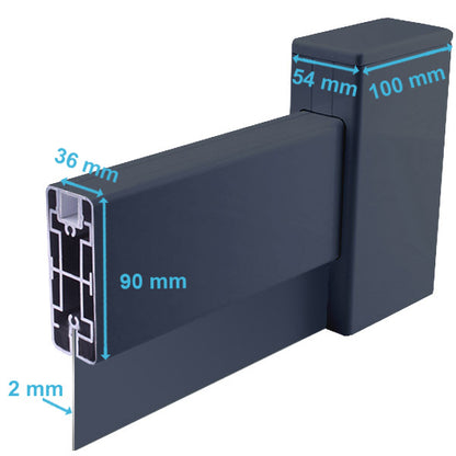Portail aluminium droit - Kostas
