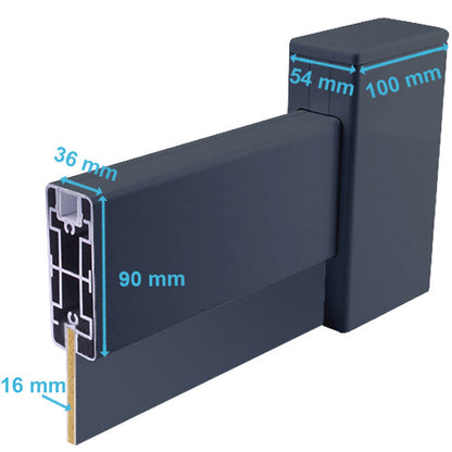 Portail aluminium battant design - Arès