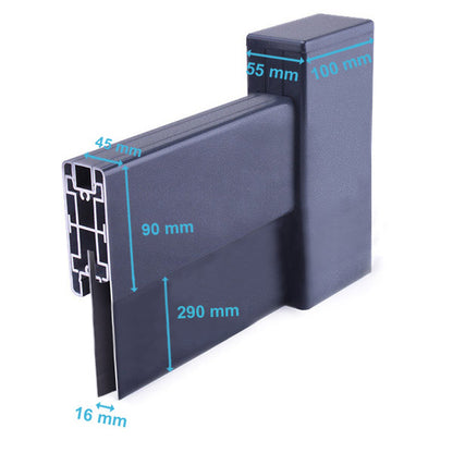 Portail aluminium coulissant semi-modern - Scorpius