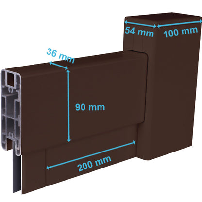 Portail aluminium droit plein - Syrma