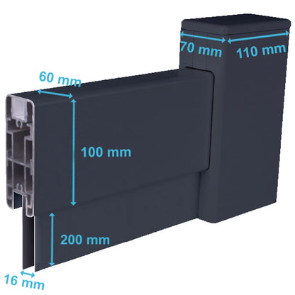 Portail aluminium motorisation intégrée - Rigel