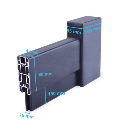 Portail aluminium coulissant semi-modern - Pegasus