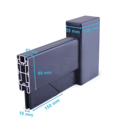 Portail aluminium coulissant semi-modern - Sagittarius