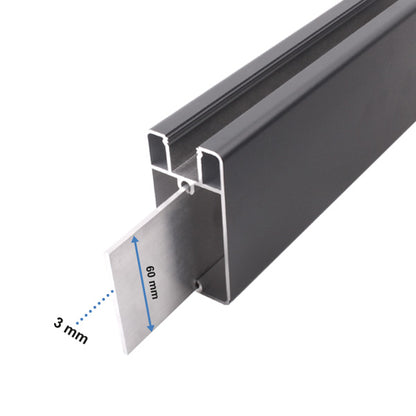 Portail aluminium coulissant semi-modern - Perseus