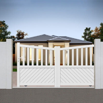 Portail aluminium coulissant biaisé - Gemini