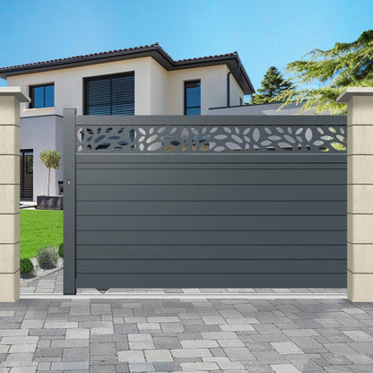 Portail aluminium coulissant semi-modern - Pisces
