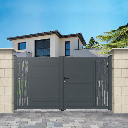 Portail aluminium droit - Juza