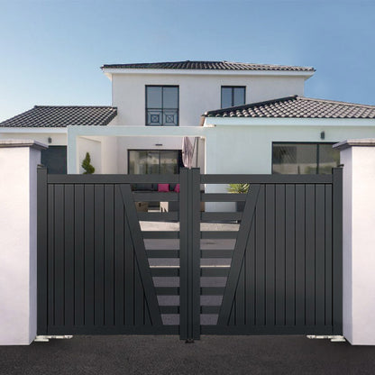 Portail aluminium motorisation intégrée - Regor