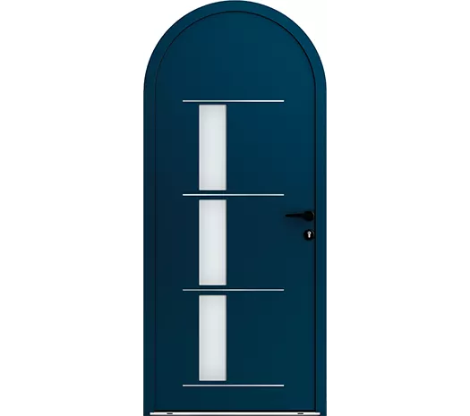 Porte d'entrée bois / aluminium - Arkose cintrée