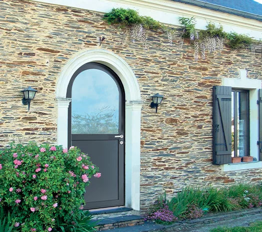 Porte d'entrée bois / aluminium - Carlina Centrée