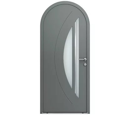 Porte d'entrée bois / aluminium - Corolle Cintrée