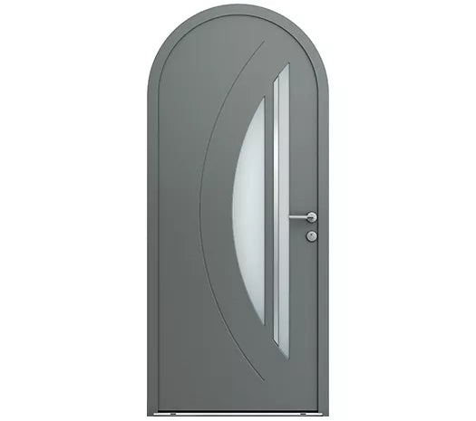 Porte d'entrée bois / aluminium - Corolle Cintrée